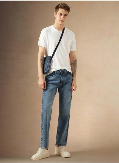 Buy Men's Indigo Relaxed Fit Jeans - Classic Denim Comfort in UAE