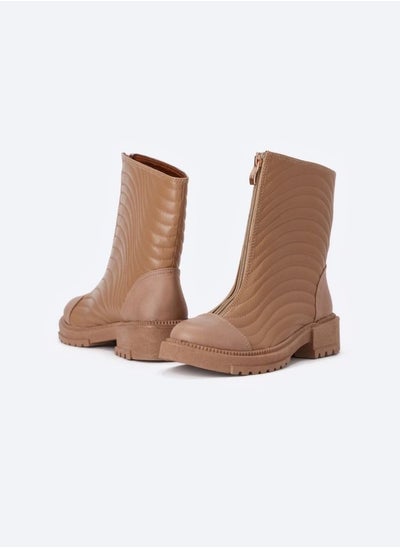 Buy Boot Made Of Leather With A Zipper Closure in Egypt