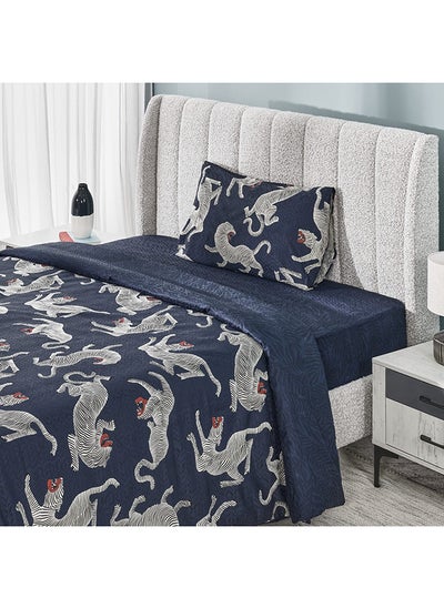 Buy Wildlife Single Duvet Cover Set, Multicolour - 232 TC, 135x200 cm in UAE