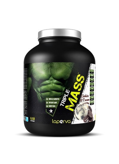 اشتري Laperva Triple Mass Gainer, Cookies and Cream, 8 Servings - 2.76 Kg في السعودية