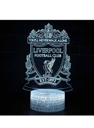 Buy Five Major League Football Team 3D LED Multicolor Night Light Touch 7/16 Color Remote Control Illusion Light Visual Table Lamp Gift Light Team Liverpool in UAE