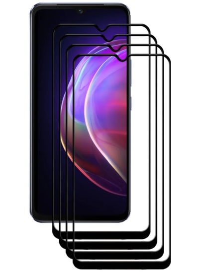 Buy 4 Pieces Antistatic ESD Dustproof Premium Quality High Definition Tempered Glass Screen Protector Designed For vivo V21 in UAE