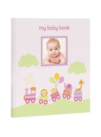 Buy Animal Train Baby Memory Book Cherish Every Precious Moment Of Your Babys First Years Pink Jungle Jane in UAE