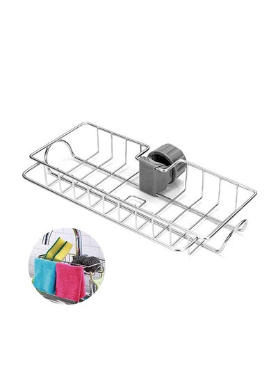 Buy Hanging Organizer for Sponge Dish Brush Cleaning Scrubber Microfiber Towels and Dish Wand [ Sink Kitchen Organizer ] [ Drains water and Keeps Sink Organized] - Large in UAE