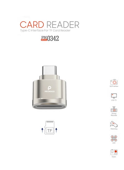 Buy Card Reader Type-C Interface For TF Card Reader Compact Design and Easy to Carry USB C - Compatible with iPhone 16 Pro Max / 16 Pro / 16 Plus / 16 / 15 Pro Max / 15 Pro / 15 Plus / 15 / S24 Ultra / S23 Ultra, Android Devices and Computers in Saudi Arabia