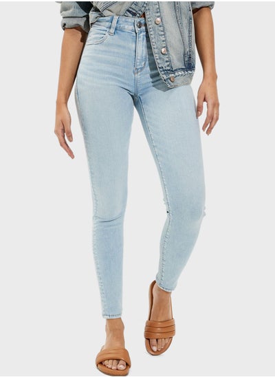 Buy High Waist Distressed Jeggings in UAE