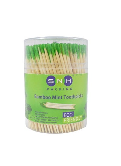 Buy Bamboo Wooden Toothpicks Box Of 350 Pieces in UAE