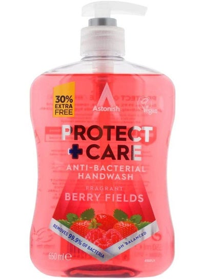 Buy Astonish Anti-Bacterial Liquid Hand Soap, Raspberry Scent, 650 ml in Egypt