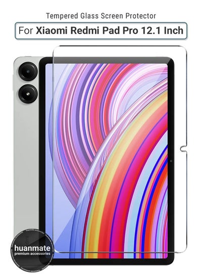 Buy Tempered Glass Screen Protector For Xiaomi Redmi Pad Pro 12.1 Inch – High Transparency, Delicate Touch, Anti-Explosion, Smooth Arc Edges, Easy Installation, Screen Protector for Xiaomi Redmi Pad Pro 12.1 Inch in Saudi Arabia