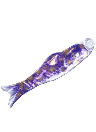 Buy Gold-Stamped Koi Windsock Japanese Festival Flag Golden purple in Saudi Arabia