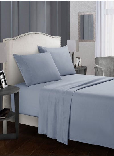 Buy 4-Piece King Size Luxurious Comforter Set Blue in UAE