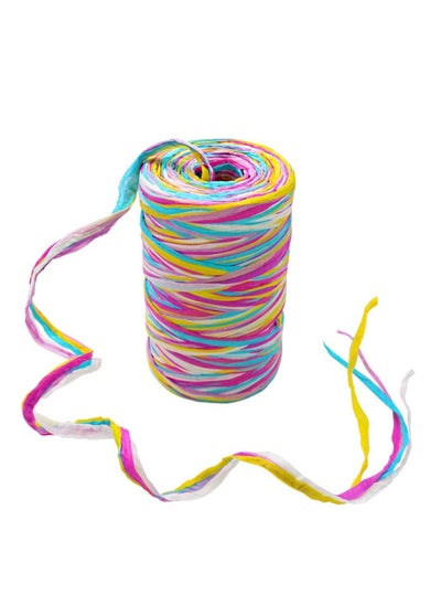 Buy Colored Paper String Raffia Ribbon Craft Ribbon Packing Paper Twine Raffia Yarn Paper Ribbon for Valentine Box Wrapping Party Festival Holiday Wedding Decor in Saudi Arabia