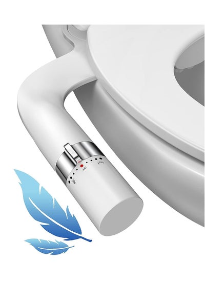 اشتري Ultra-Slim Bidet Attachment for Toilet Dual Nozzle, Hygienic Bidets for Existing Toilets, Adjustable Water Pressure Cold Water Sprayer Baday, Rear and Feminine Wash في الامارات