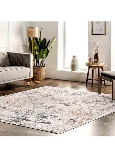 اشتري Danae Abstract Machine Washable Area Rug 5' X 8' Ivory في الامارات