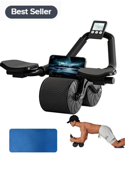 Buy Abdominal Wheel Rebound Exercise Abdominal Roller, Elbow Support Automatic Roller,Ab Roller for Abdominal Exercise Machine,Abs Workout Equipment, Strengthening Trainer Fitness Belly Training Ab Roller in Saudi Arabia