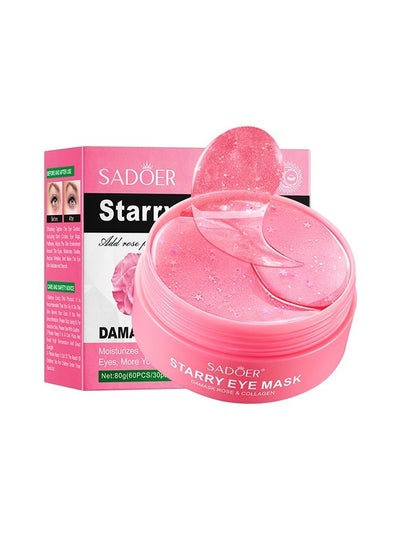 اشتري 30 Pair Of Rose Moisturizing Star-Shaped Eye Mask Box For Improving Dark Circles في السعودية