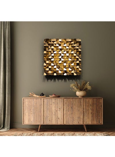 Buy Gold Monochrome Wood Wall Decor By Woodeometry in Egypt