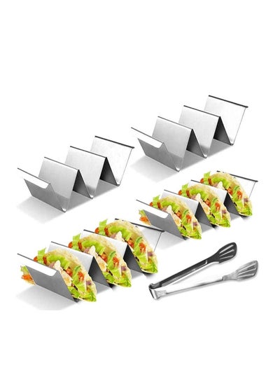 Buy Taco Holders 4 Packs - Stainless Steel Taco Stand Rack Tray Style,Oven Safe for Baking, Dishwasher and Grill Safe in UAE