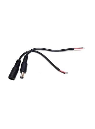 اشتري 10pcs Jack  male to female power adapter with 5.5 x 2.1mm DC cord في مصر