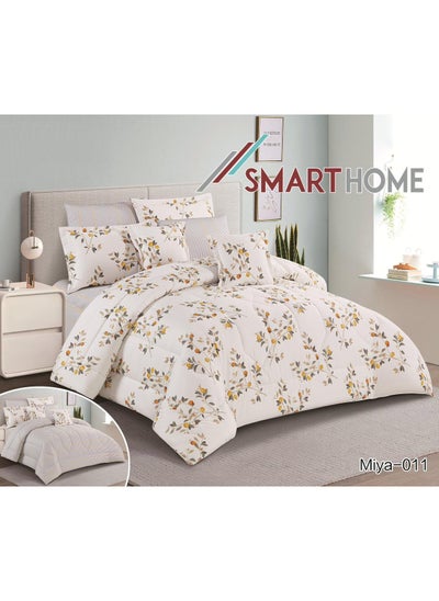 Buy Double quilt set, two-sided mattress, consisting of 8 pieces,  Hotel  comforter 8 pcs , Cotton 100% , comforter size 240 by 260 cm in Saudi Arabia