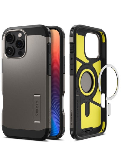 اشتري Tough Armor MagFit AI for iPhone 16 Pro Case Cover MagSafe with Kickstand (2024) - Gunmetal في الامارات