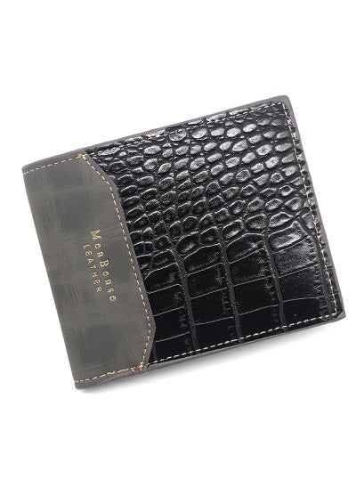 اشتري Men's Wallet Short Wallet Card Holder Id Bag 12*9.5*1.5cm في السعودية