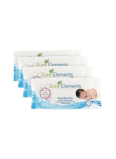 اشتري Rose Natural Baby Wipes 4 x 64, 256 Count في الامارات