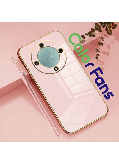 اشتري Mobile Phone Case for Honor X9a 5G 6.67 inch Electroplated Protective Cover Gold-Pink في السعودية