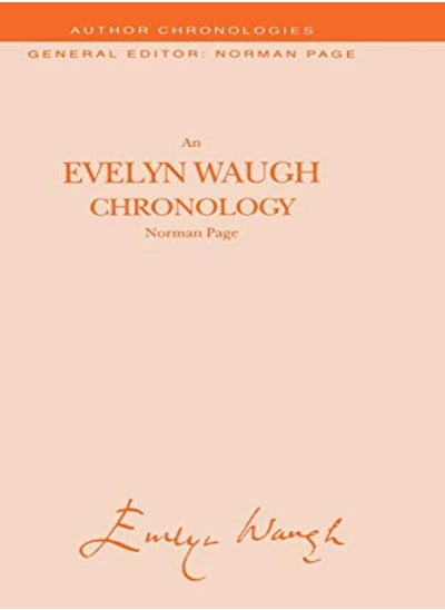 اشتري An Evelyn Waugh Chronology في الامارات