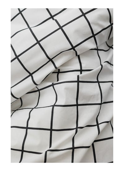 Buy Peony Grid Duvet Cover 240x260 + 2 pillow cases in Egypt