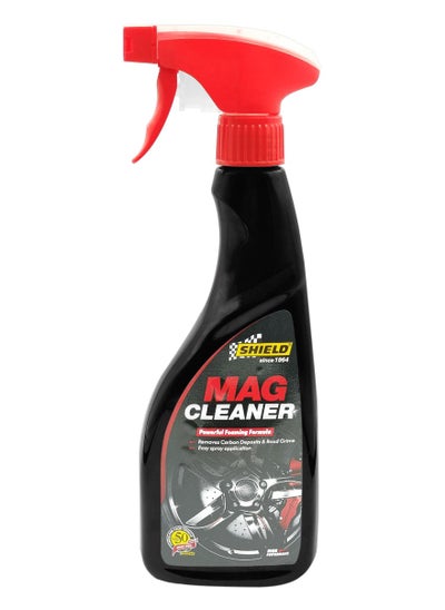 اشتري SHIELD Car Wheel Cleaner Spray Powerful Foaming Formula Removes Carbon Deposits Road Grime Mag Cleaner في السعودية