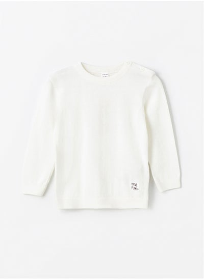 اشتري Crew Neck Long Sleeved Baby Boy Sweater في مصر