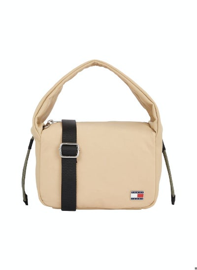 Buy Women's Adjustable Shoulder Strap Crossover Bag -  Recycled nylon, Beige in Saudi Arabia