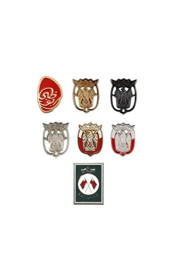 Buy Abu Dhabi 2D Sticker Badge UAE Abu Dhabi 7 Pcs Mix Logo Design Sticker Badge Metal 3cm in UAE