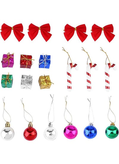 Buy 78 Pcs Christmas Tree Hanging Ornaments Small Gift Box Hanging Candy Stick in Egypt