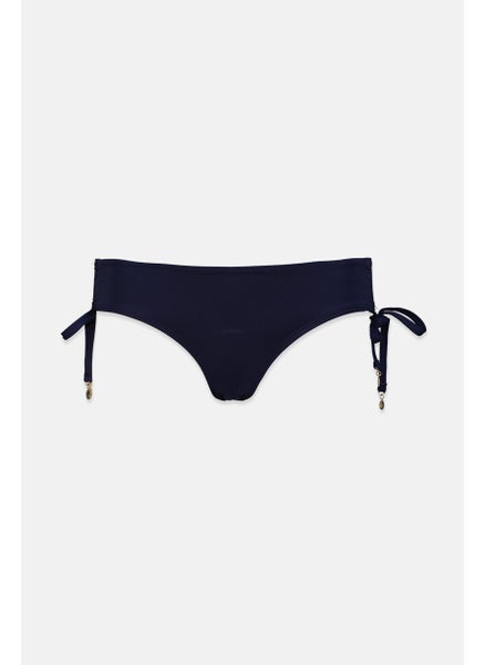 Buy Women Solid Bikini Bottom, Navy in Saudi Arabia