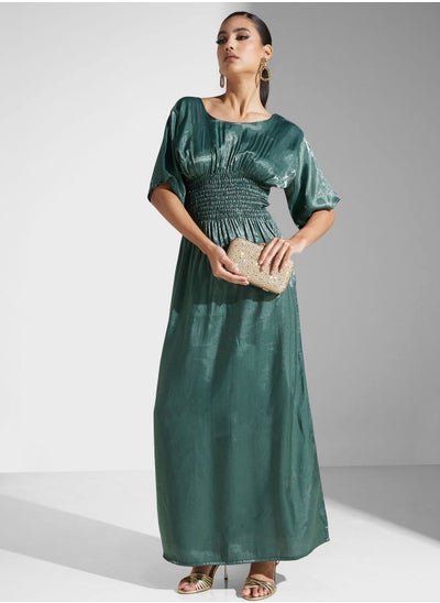 اشتري Flared Sleeve Ruched Jalabiya في الامارات