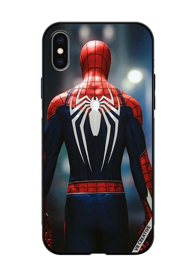 Buy Protective Case Cover For Apple iPhone X/XS Spiderman Back Design Multicolour in UAE