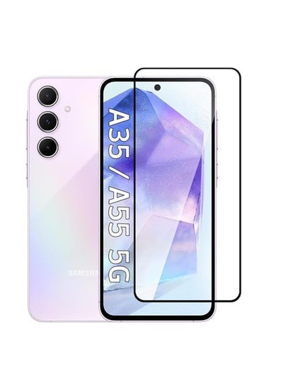 Buy Screen protector for Samsung Galaxy A35/A55 5G 6.6 Inch Full Coverage Tempered Glass Film in UAE