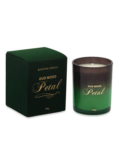 اشتري Petal Oud Wood Candle, White - 198g في الامارات