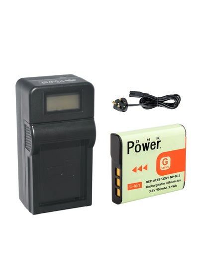 اشتري DMK Power NP-BG1 Battery 950mAh with TC1000 Battery Charger Compatible with Sony DSC-H3 DSC-H7 etc, في الامارات