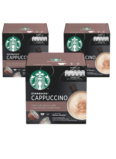 Buy Starbucks Cappuccino By Nescafé Dolce Gusto Coffee 3X12 Capsules in UAE