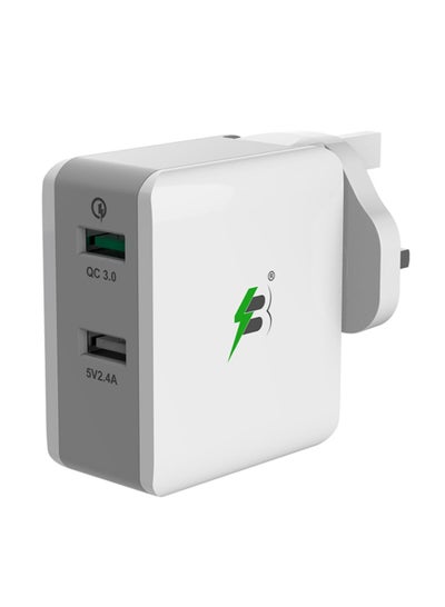 Buy Spark Berry 2 PORT Quick Wall Charger white in Egypt