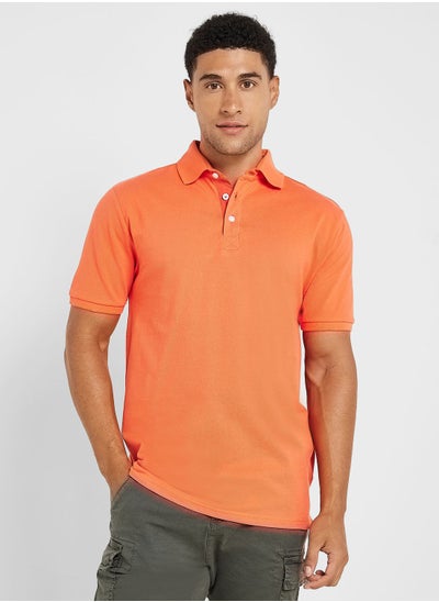 Buy Mens Short Sleeve Polo Button Up Shirt in UAE