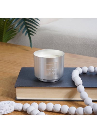 Buy Oasis Dream Island Silver Scented Jar Candle 210gm- 28 Hrs in UAE