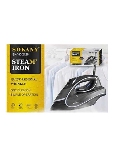 Buy Steam Iron 2600 Watt SK-YD-2126 Grey in Egypt