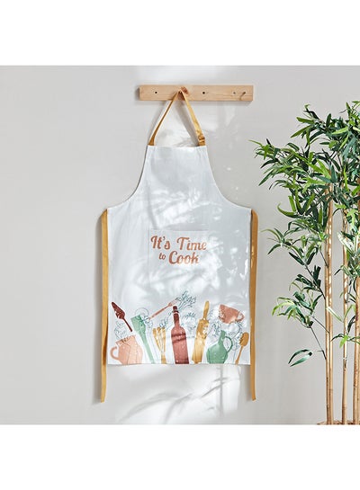 Buy Zest Time to Cook Print Apron 90 x 60 cm in UAE