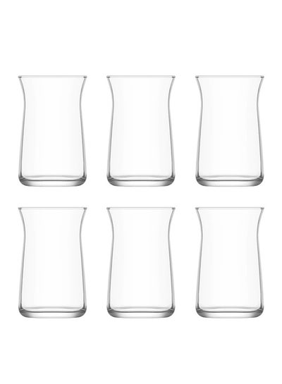 Buy 6-Piece drinking glass set clear 275ML in Saudi Arabia