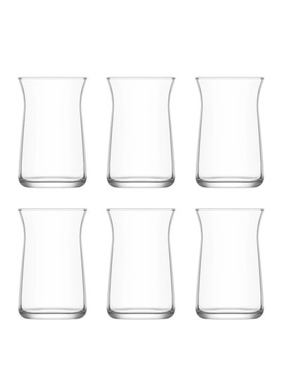 Buy 6-Piece drinking glass set clear 275ML in Saudi Arabia