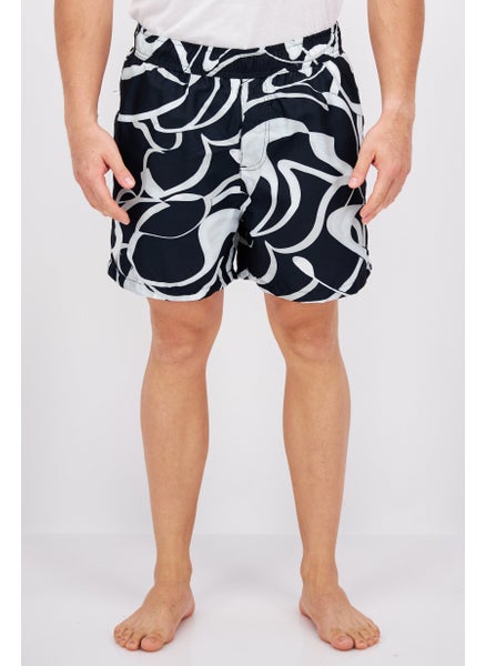 اشتري Men Allover Printed Board Shorts, Navy Combo في الامارات